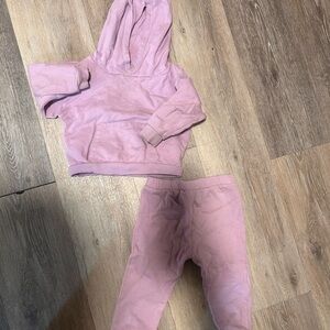 Kids Pink Hoodie and Pants Set